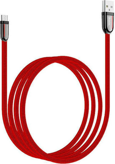 Hoco U74 Grand Braided USB 2.0 spre micro USB Cablu Roșu 1.2m (HC-U74MRD) 1buc
