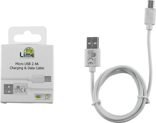 Dudao L4M 1m Regular USB 2.0 to micro USB Cable White