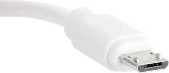 Cablexpert Spiral USB 2.0 to micro USB Cable Λευκό 1.8m (CC-mUSB2C-AMBM-6-W)