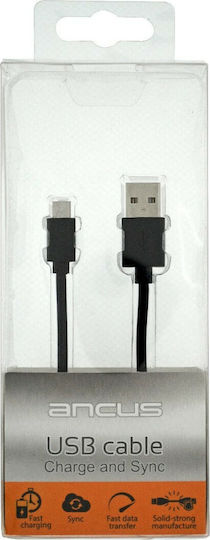 Ancus Regulär USB 2.0 auf Micro-USB-Kabel Schwarz 1m (04153) 1Stück