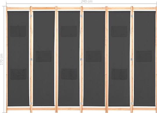 vidaXL Διακοσμητικό Παραβάν Ξύλινο με 4 Φύλλα 240x170cm