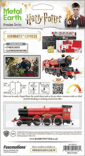 Fascinations Harry Potter Hogwarts Express Μεταλλική Φιγούρα Μοντελισμού Τραίνο Κόκκινη 17.5x5.7x3.7εκ.