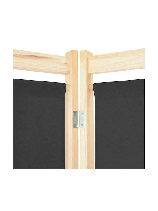 vidaXL Wooden Room Divider with 3 Panels 120x170cm