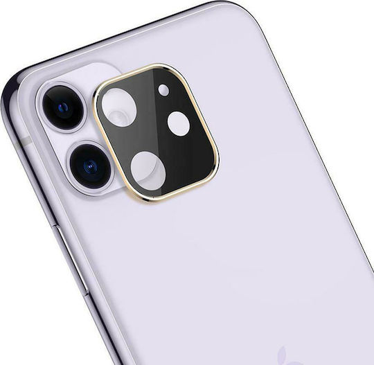 Hoco 3D Metal Frame Film Camera Protection Metal Frame Gold for the iPhone 11