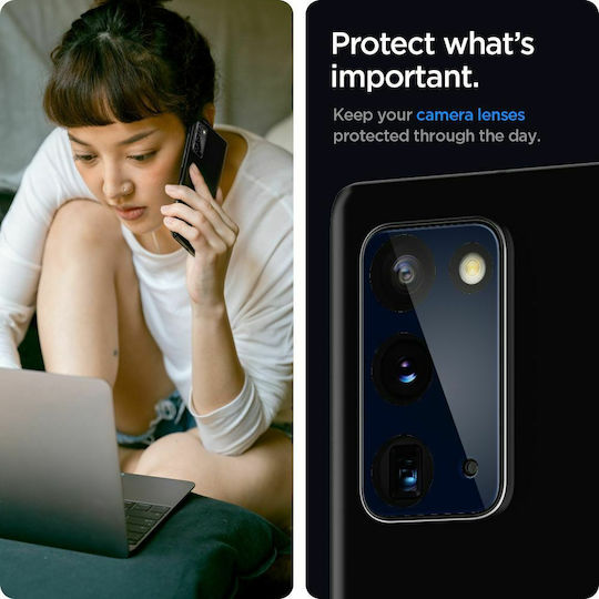 Spigen Optik Lens Protector Kameraschutz Gehärtetes Glas Black für das Galaxy Note 20