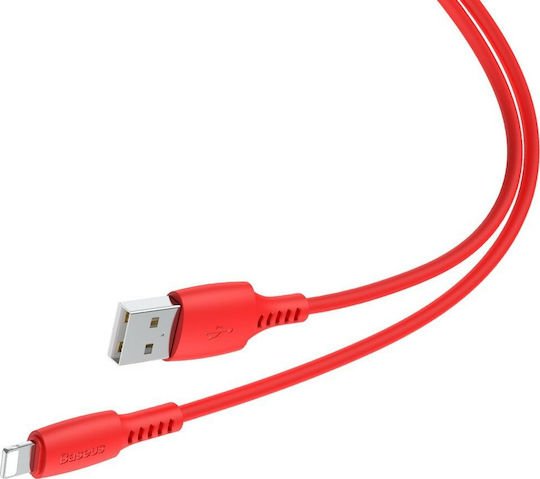 Baseus Colorful Regular USB to Lightning Cable Κόκκινο 1.2m (CALDC-09)