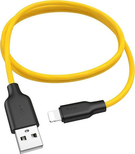 Hoco X21 Plus USB to Lightning Cable Κίτρινο 1m