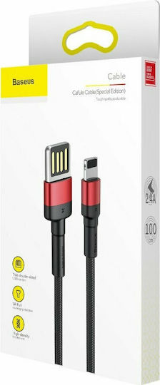 Baseus Cafule Special Edition Geflochten USB-A zu Lightning Kabel Rot 1m (CALKLF-G91)
