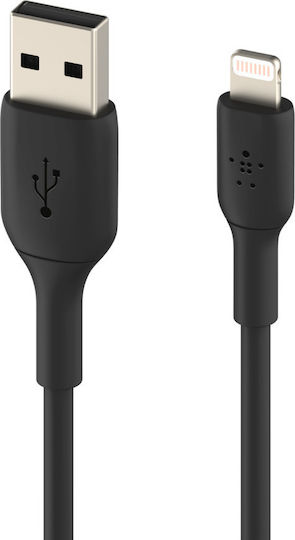Belkin USB-A to Lightning Cable 12W Black 1m (CAA001bt1MBK)
