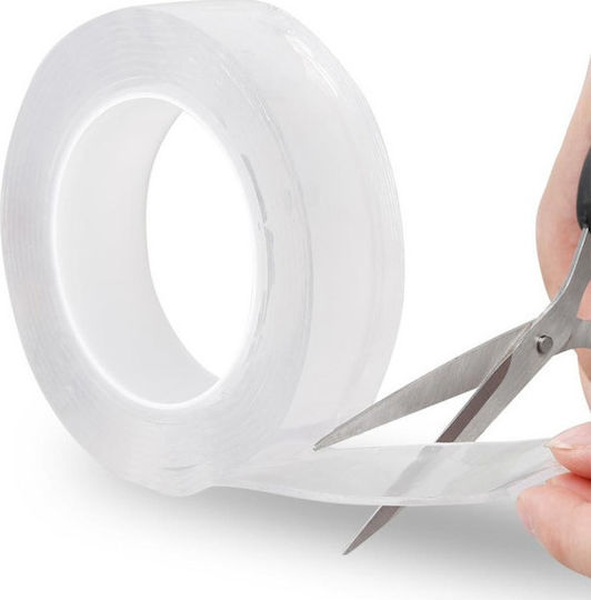 Media Wave Αυτοκόλλητη Ταινία Διπλής Όψης Διάφανη 3mx30mm