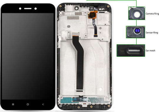 Екран със Сензорен Механизъм за Redmi 5A (Черен)
