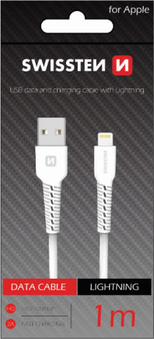 Swissten USB to Lightning Cable Λευκό 1m (71505541)