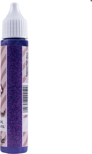 Maxi Decor Στυλό Glitter Μωβ 28ml