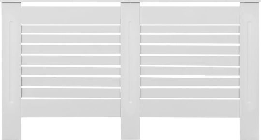 vidaXL Κάλυμμα Καλοριφέρ από MDF Λευκό 152x19x81.5cm