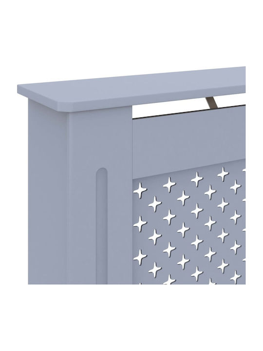 vidaXL Калориферен Капак от MDF Сив 112x19x81см