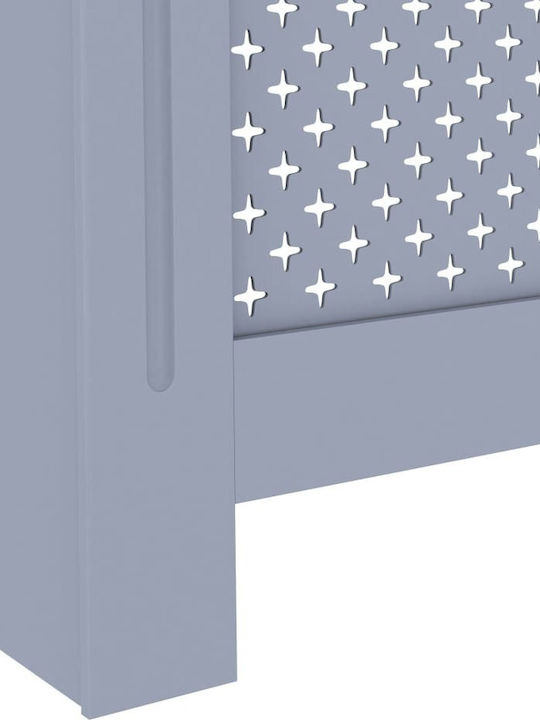 vidaXL Калориферен Капак от MDF Сив 112x19x81см
