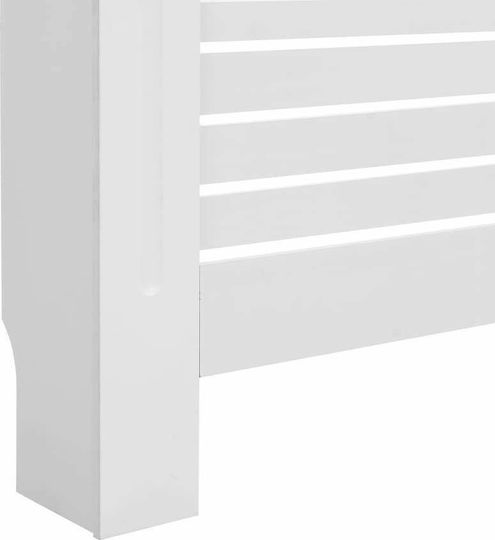 vidaXL Heizkörperabdeckung aus MDF Weiß 172x19x81.5cm 2 Stück