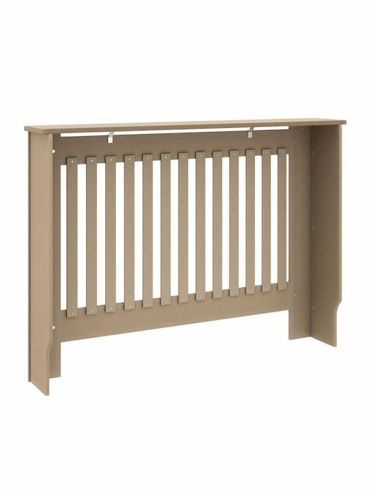 vidaXL Калориферен Капак от MDF Кафяв 112x19x81см