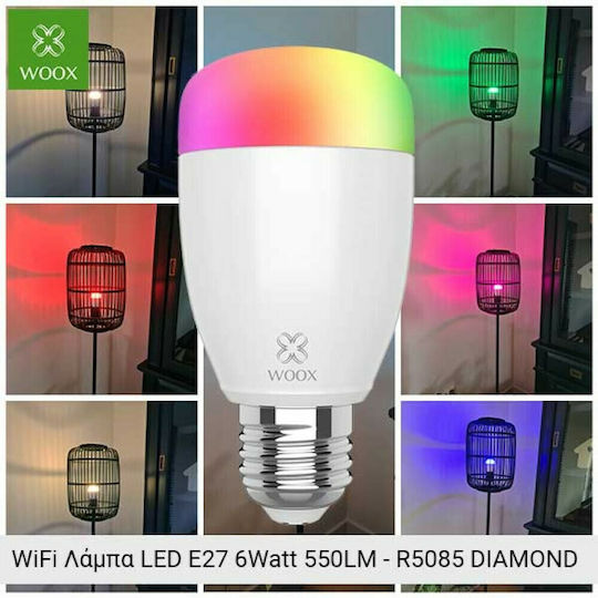 Woox Smart Lampe LED 6W für Fassung E27 RGBW 500lm Dimmbar