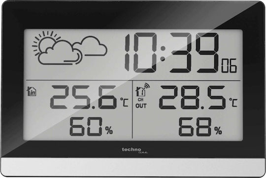 Technoline WS 9255 Drahtlos Wetterstation Digital Tischplatte Schwarz