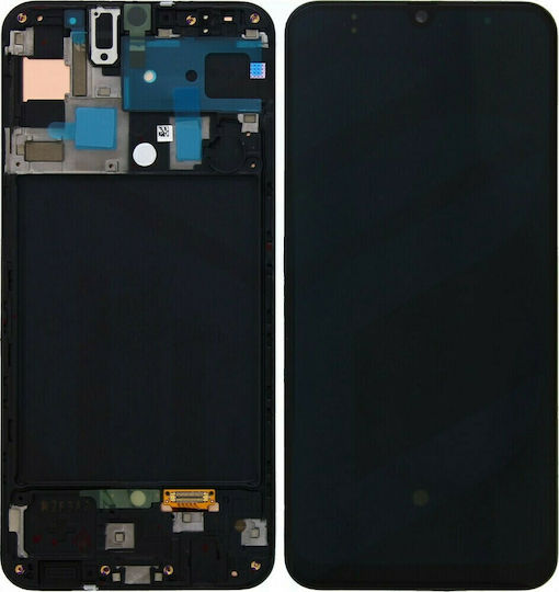 Οθόνη με Μηχανισμό Αφής για Galaxy A50 (Μαύρο)