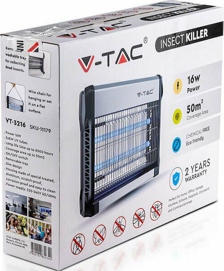 V-TAC Ηλεκτρική Εντομοπαγίδα 16W 50m² 11179