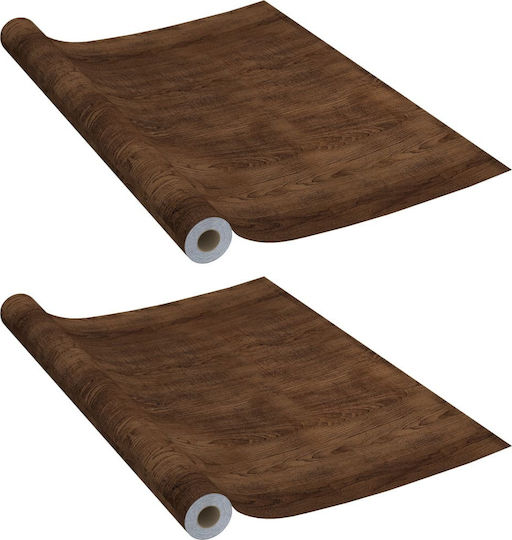 Decorative Sticker Furniture Dark Oak 2pcs 500x90cm vidaXL