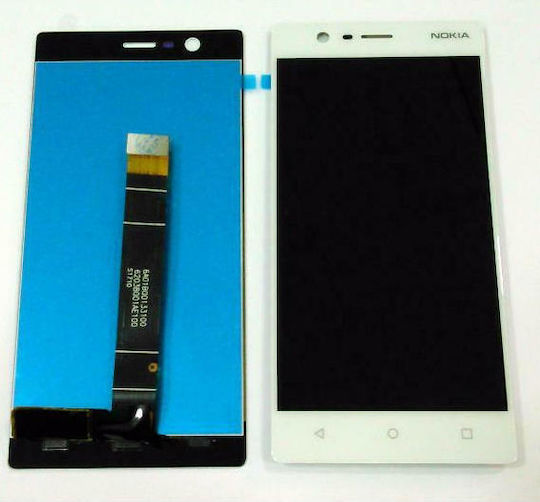 Οθόνη με Μηχανισμό Αφής για Nokia 3 (Λευκό)
