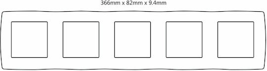 Aca Prime Switch Frame 5 Positions Horizontal Installation in Gold Color 1000119404