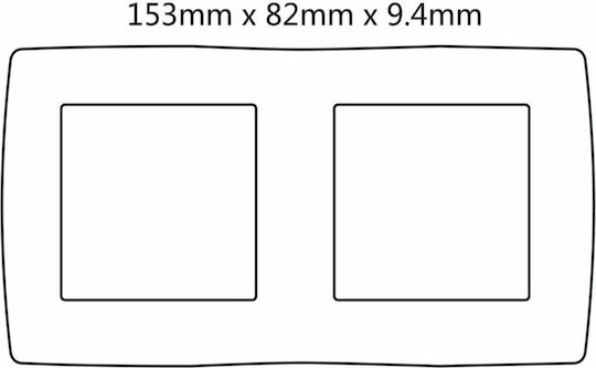 Aca Prime Switch Frame 2 Positions Horizontal Installation in Silver Color 1000119103