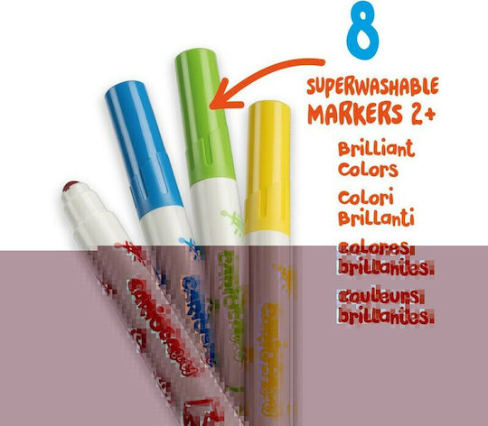 Carioca Baby Combino Tales Set de Colorat Set de colorat cu 8 markere 8buc