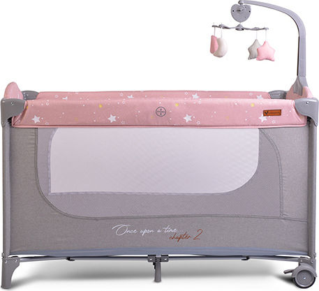 Cangaroo Once Upon A Time Playpen 2 Levels with Mattress Pink 125x62cm