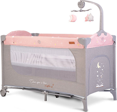 Cangaroo Once Upon A Time Playpen 2 Levels with Mattress Pink 125x62cm