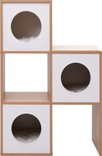 vidaXL Bed Cat Brown 68x100x34cm