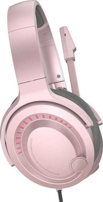 Baseus D05 Over Ear Gaming Headset with Connection USB Pink