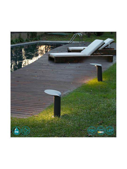 Faro Barcelona Lotus Small Post Outdoor Floor Lamp 18W with Warm White Light IP65 Black