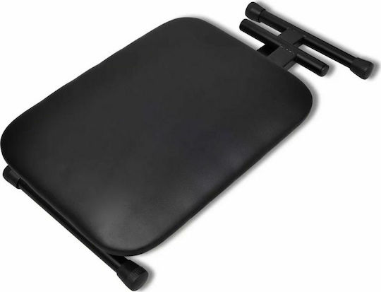 vidaXL Stool Harmonium Adjustable Black L40xW29xH40-46cm