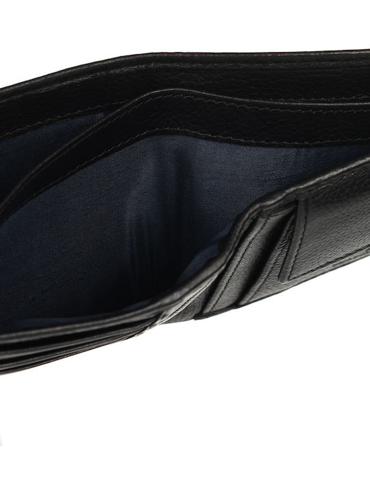 Leder Herren Geldbörse Klassisch Schwarz AM-102