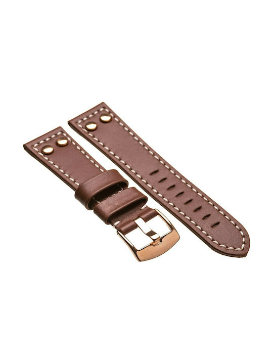 Tzevelion ART2844 Leather Strap Tabac Brown 20mm