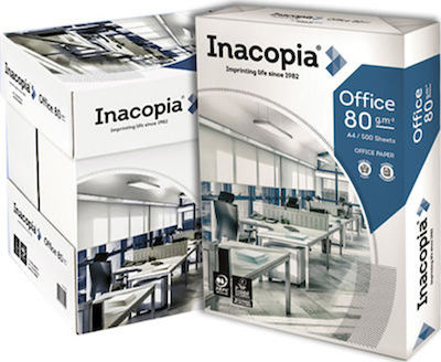 Inacopia Office Χαρτί Εκτύπωσης A4 80gr/m² 5x500 φύλλα