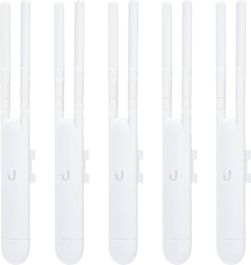 Ubiquiti Unifi AC Mesh Punct De Acces Wi-Fi 5 Banda Duală (2.4 și 5GHz) Pentru Poziționare Externă În Kit Quintuplu