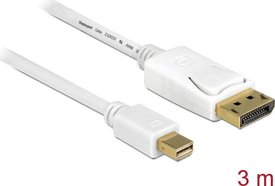 DeLock Cable DisplayPort male - mini DisplayPort male 3m White (83483)