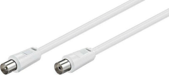 Jager Antenna Cable Coax male - Coax female White 1.5m (0824.012) 1pcs