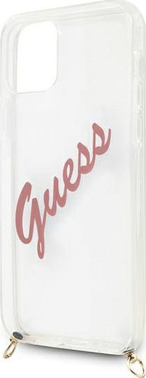 Guess Vintage Script Back Cover Πλαστικό Ροζ (iPhone 12 mini)