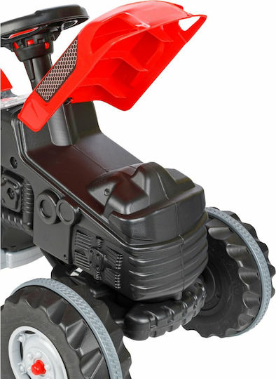 Tractor Pentru Copii Strong Bull De La Picior La Podea Cu Pedale Roșu Pentru 3+ Ani