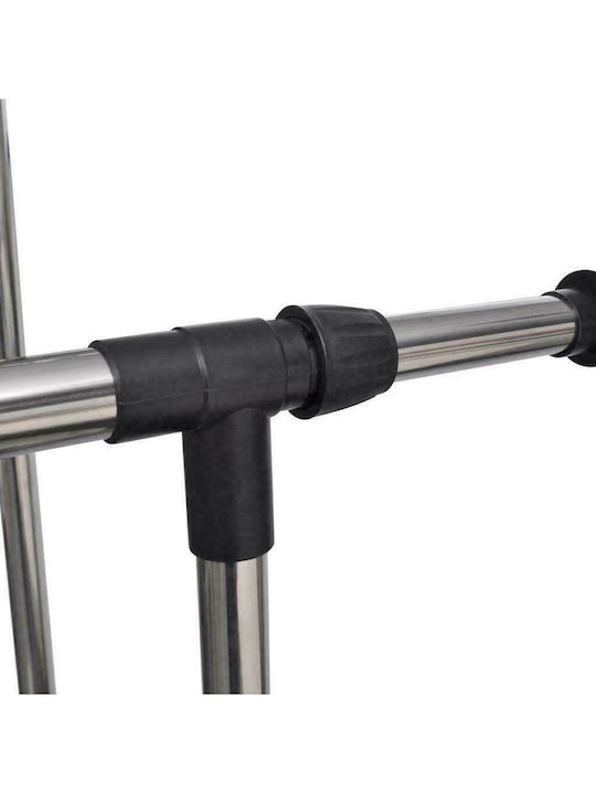 vidaXL Rollbar Kleiderständer Teleskopisch Schwarz 150x42x170cm