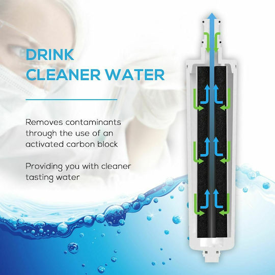 EcoAqua EFF-6002A Compact Activated Carbon External Replacement Water Filter for Kenmore / Whirlpool Refrigerator