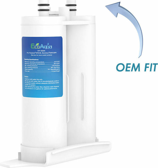 EcoAqua Εξωτερικό Ανταλλακτικό Φίλτρο Νερού Ψυγείου από Συμπαγή Ενεργό Άνθρακα EFF-6029A EcoAqua Εξωτερικό Ανταλλακτικό Φίλτρο Νερού Ψυγείου από Συμπαγή Ενεργό Άνθρακα EFF-6029A