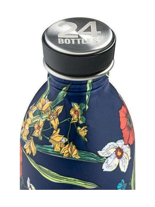 24Bottles Urban Ανοξείδωτο Παγούρι 500ml Πολύχρωμο Denim Bouquet