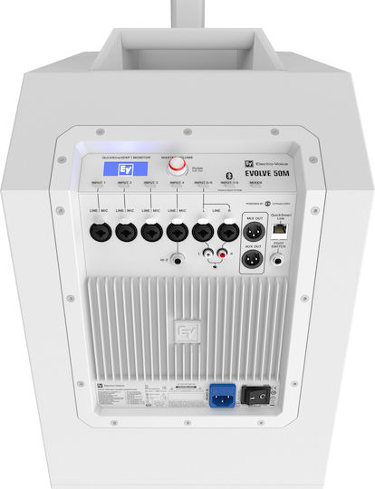 Electro-Voice Evolve 50M Set with Powered PA Speakers 1000W with Woofer 12" 34.5x47.1x82.5cm. in White Color
